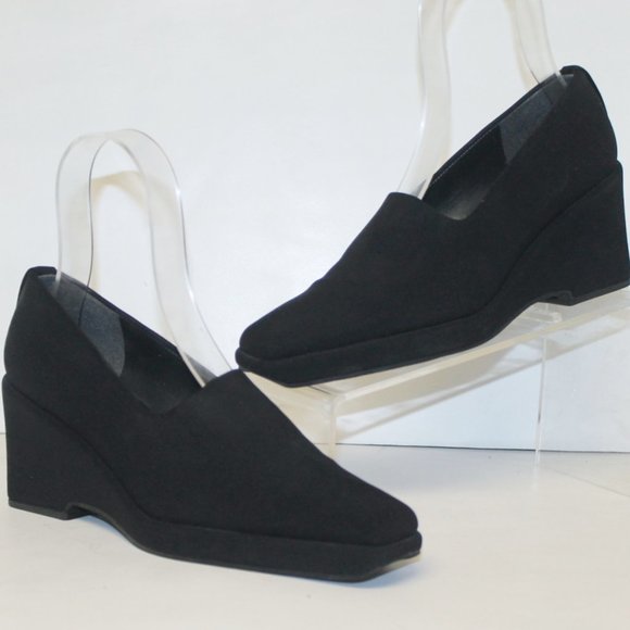 Stuart Weitzman Chunky Wedge Heel Slip On Shoes Like New Worn 1x - Picture 1 of 10